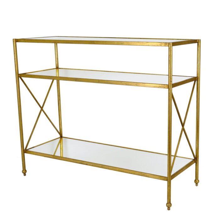 Alan Gold Console Table with 3 Shelves - Celline Home