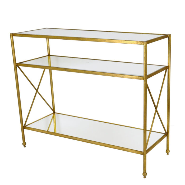 Alan Gold Console Table with 3 Shelves - Celline Home