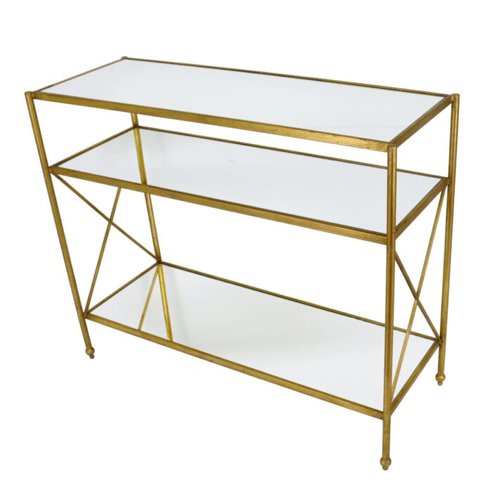 Alan Gold Console Table with 3 Shelves - Celline Home