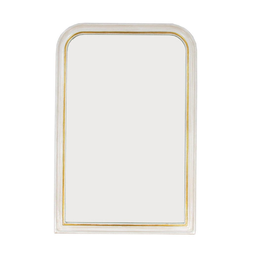 Chateau White and Gold Louis Philippe Mirror- Celline Home