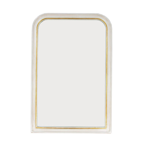 Chateau White and Gold Louis Philippe Mirror- Celline Home