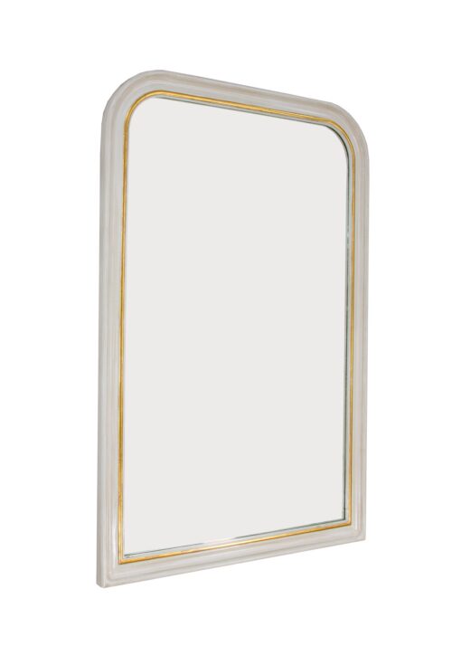 Chateau White and Gold Louis Philippe Mirror- Celline Home