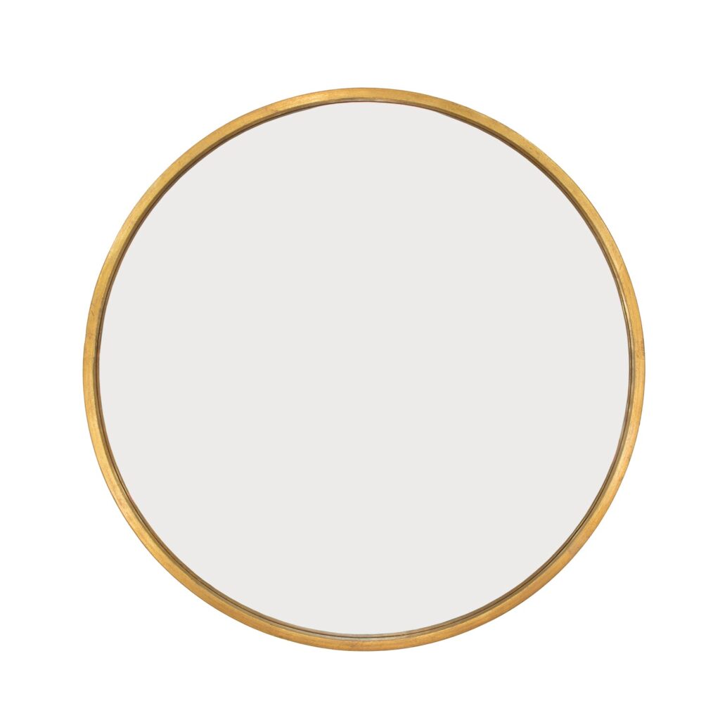 Circal Gold Leaf Round Mirror- Celline Home