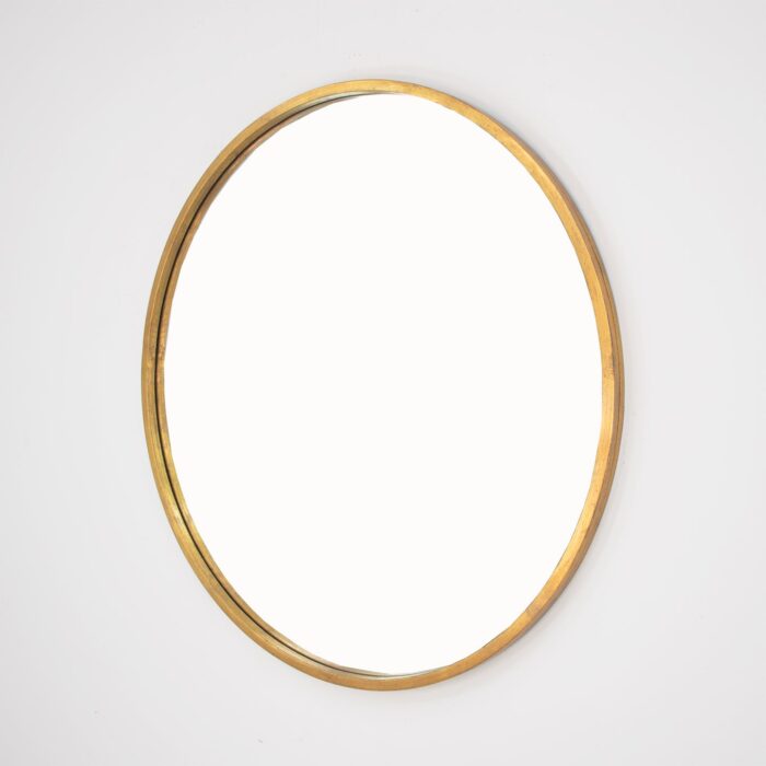 Circal Gold Leaf Round Mirror- Celline Home