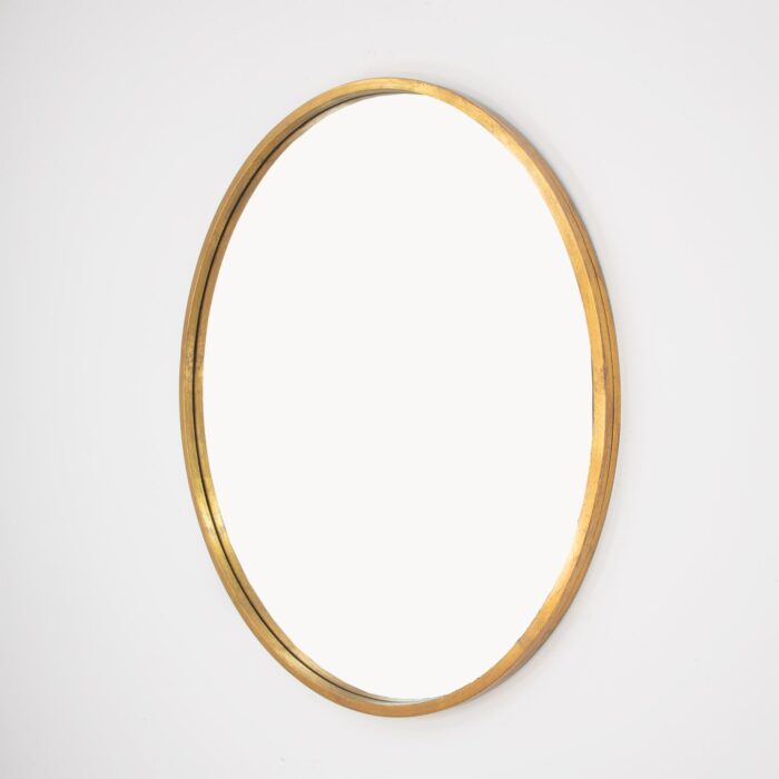 Circal Gold Leaf Round Mirror- Celline Home