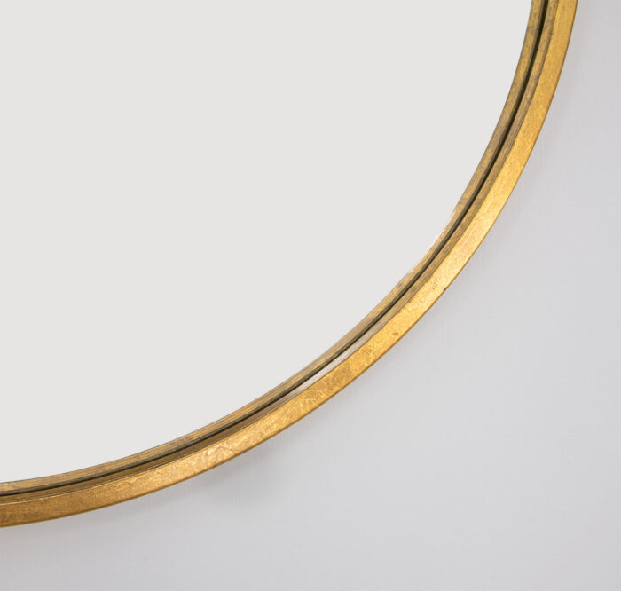 Circal Gold Leaf Round Mirror- Celline Home