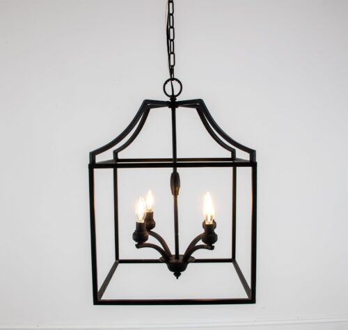 Delona 4 Light Black Lantern- Celline Home