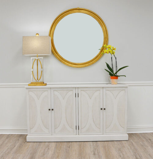 Cicinia White Cabinet With Lamp and Mirrorr