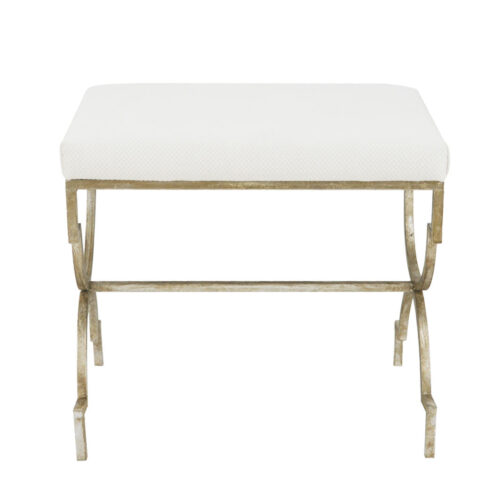 Gerald Small Silver Bench- Celline Home