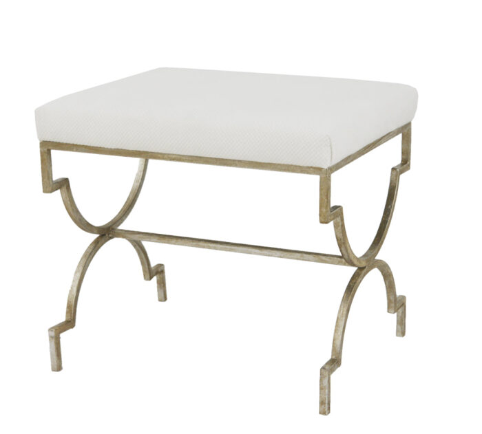 Gerald Small Silver Bench- Celline Home