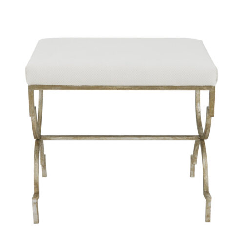 Gerald Small Silver Bench- Celline Home