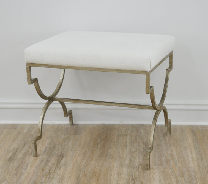 Gerald Small Silver Bench- Celline Home