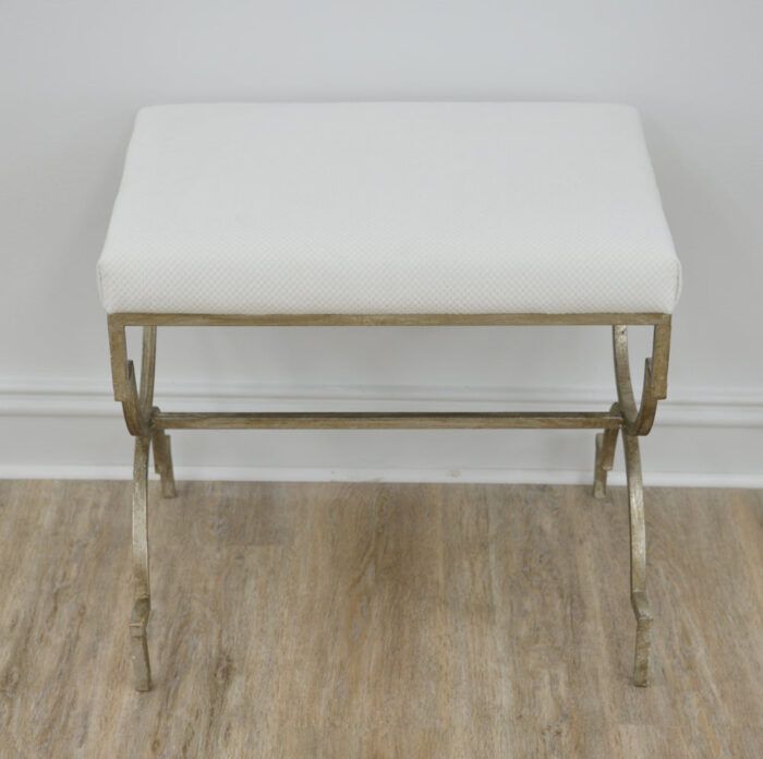 Gerald Small Silver Bench- Celline Home