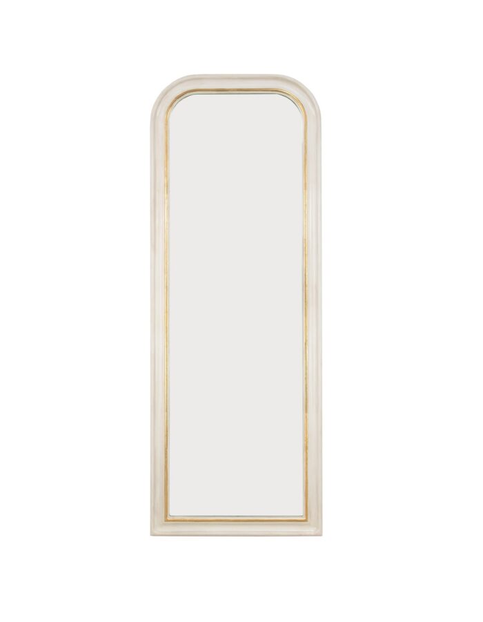 Isla White Gold Louis Philippe Floor Mirror