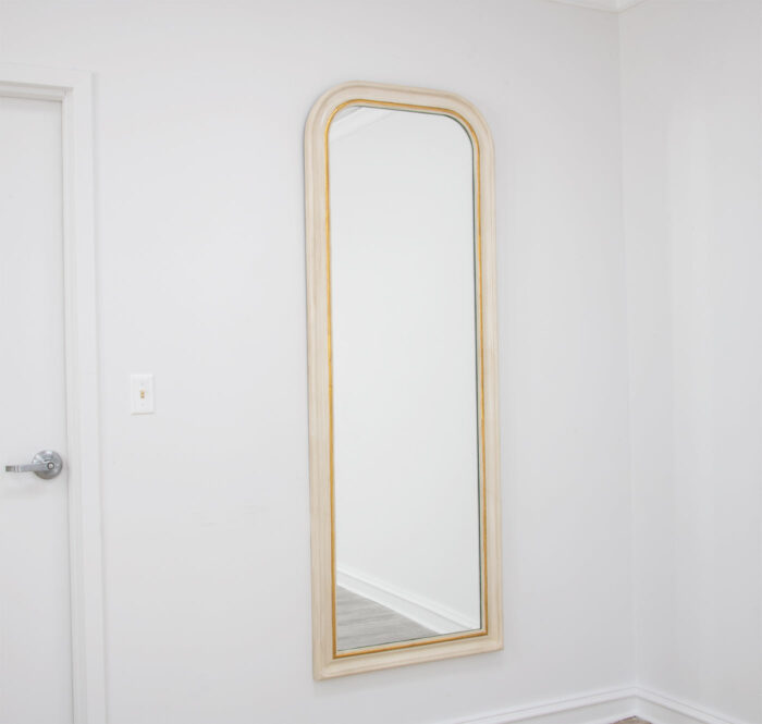 Isla White Gold Louis Philippe Floor Mirror