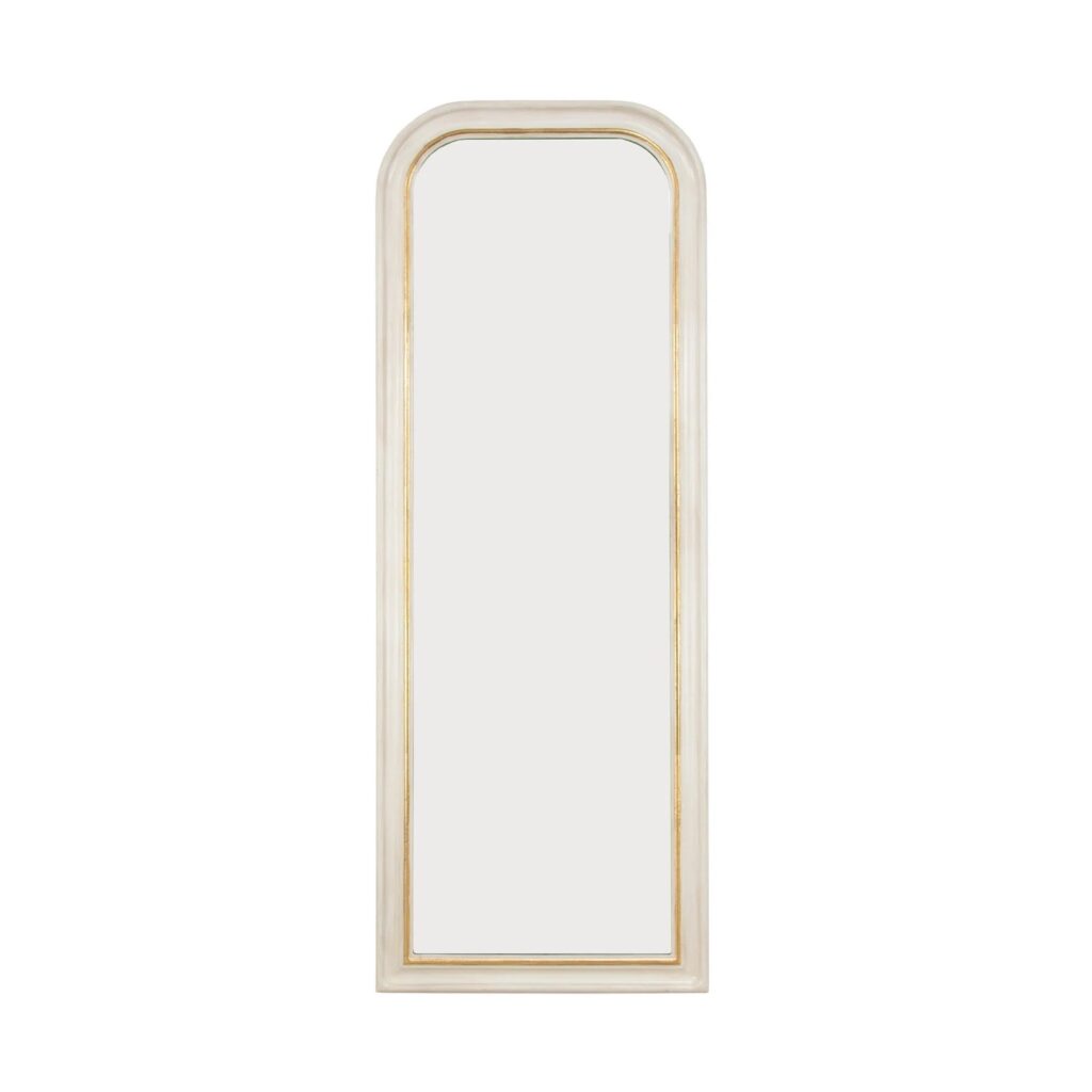 Isla White Gold Louis Philippe Floor Mirror