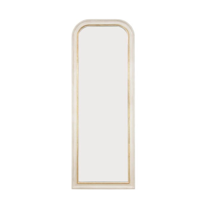 Isla White Gold Louis Philippe Floor Mirror