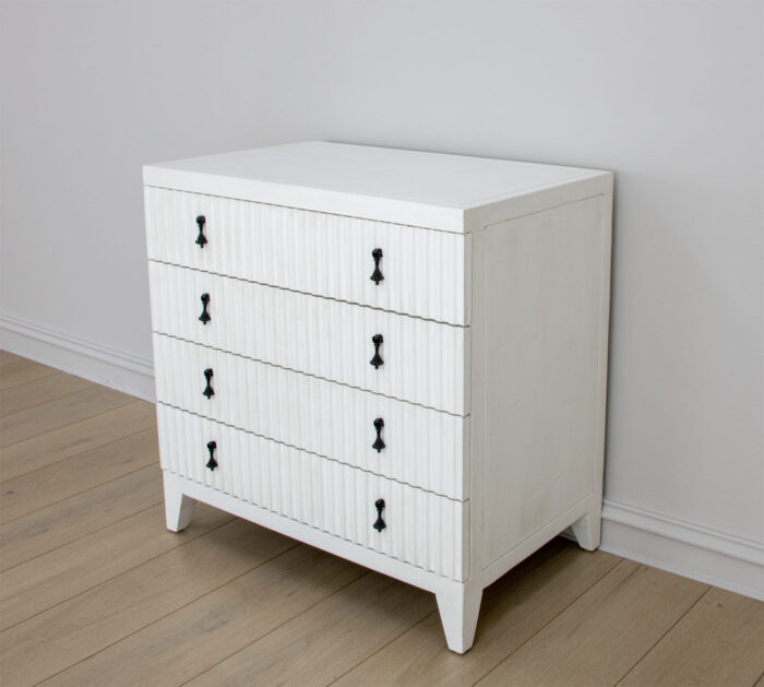 Kara White Nightstand- Celline Home