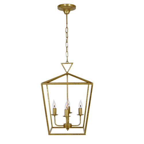 Dana 4 Light Gold Lantern - Celline Home