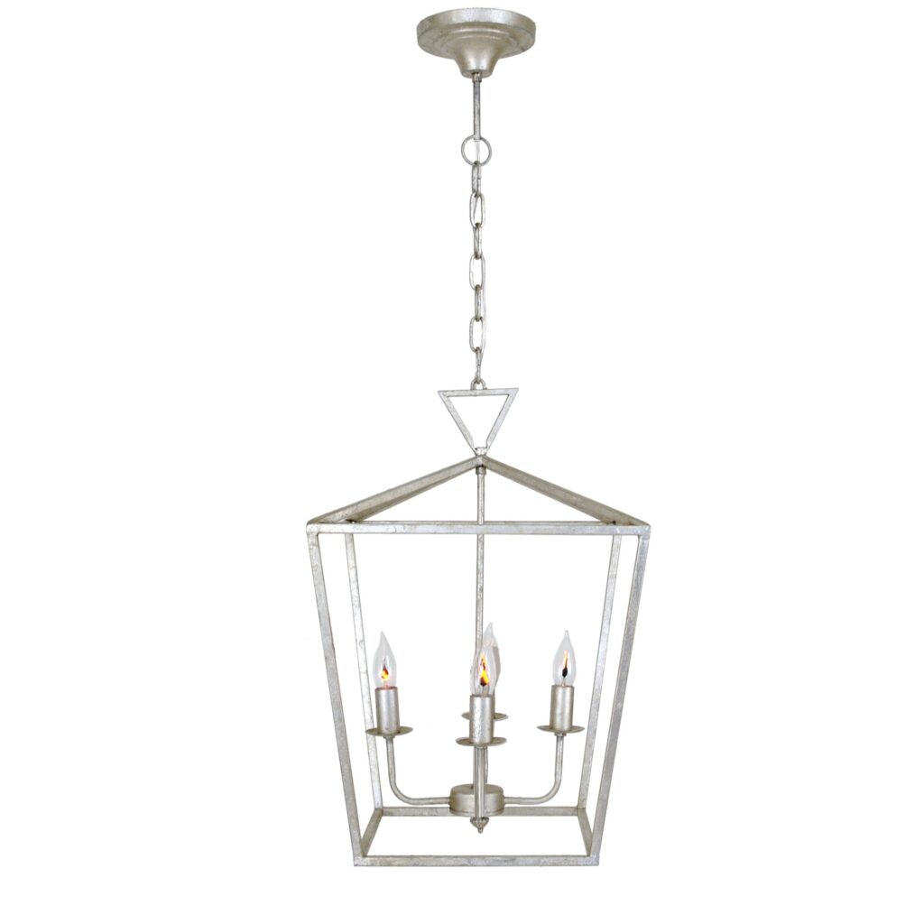 Dana 4 Light Silver Lantern - Celline Home