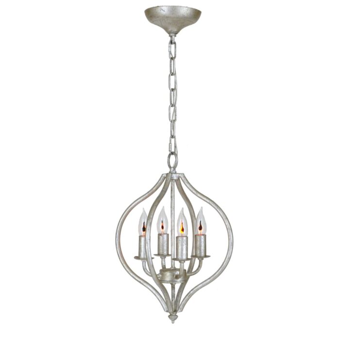 Orchid 4 Light Silver Pendant - Celline Home