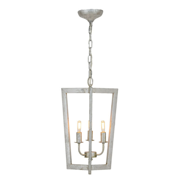 Nicole 3 Light Silver Lantern - Celline Home