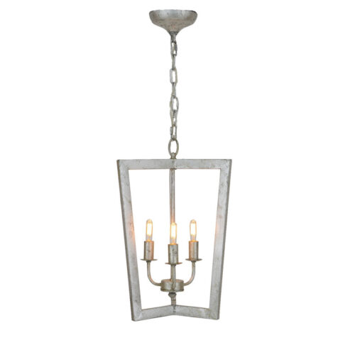 Nicole 3 Light Silver Lantern - Celline Home