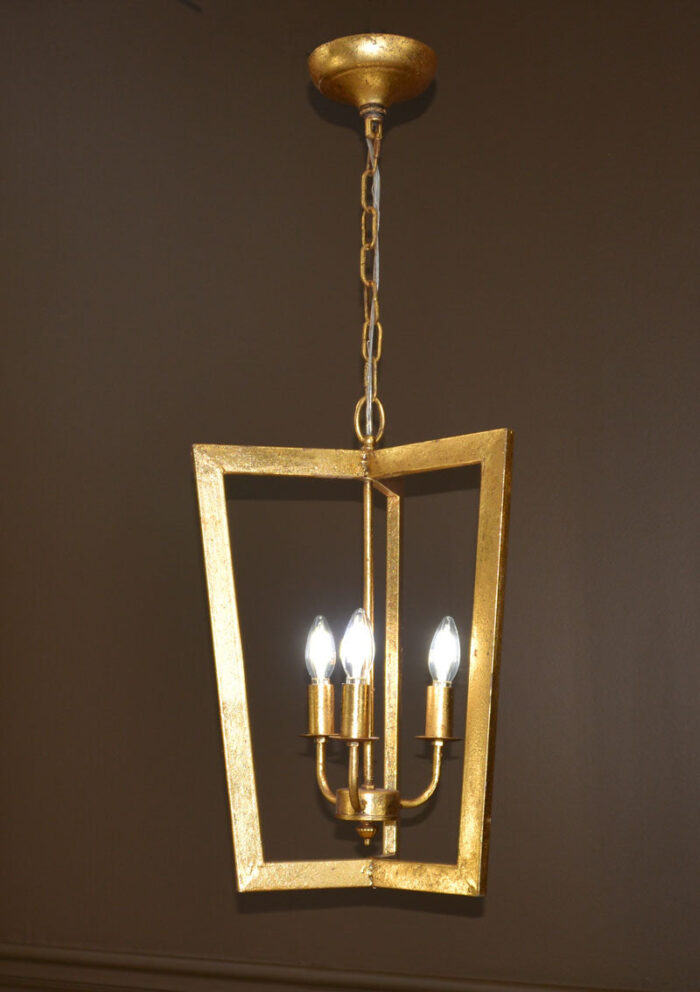 Nicole 3 Light Gold Lantern - Celline Home