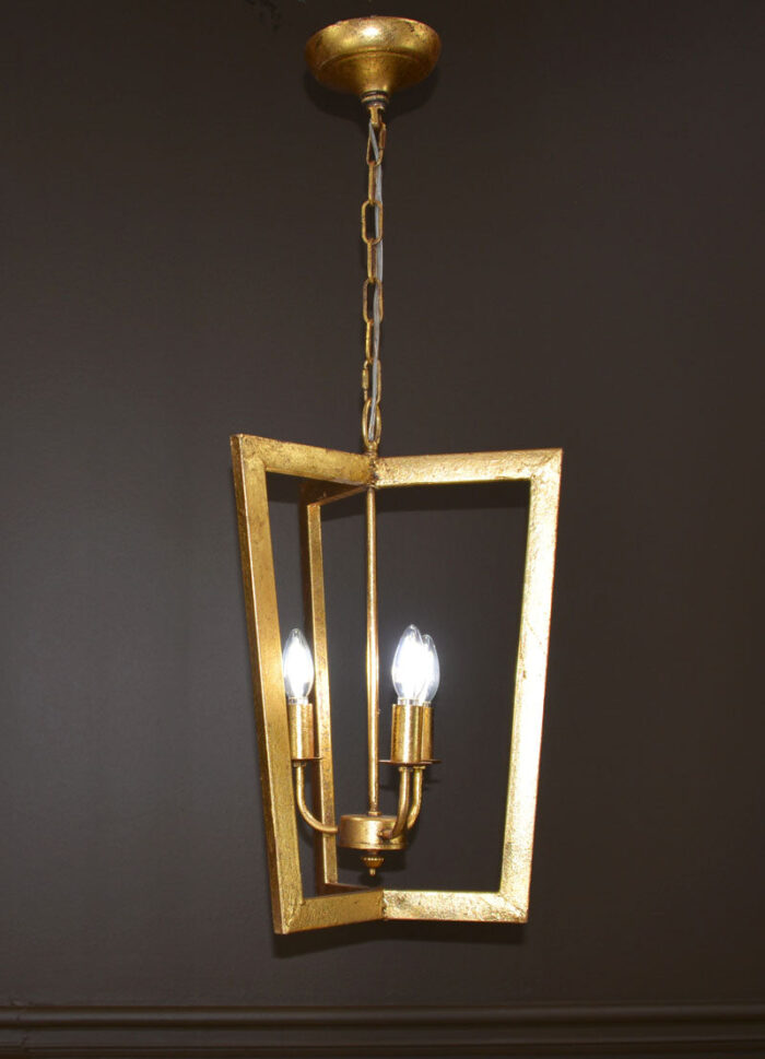 Nicole 3 Light Gold Lantern - Celline Home