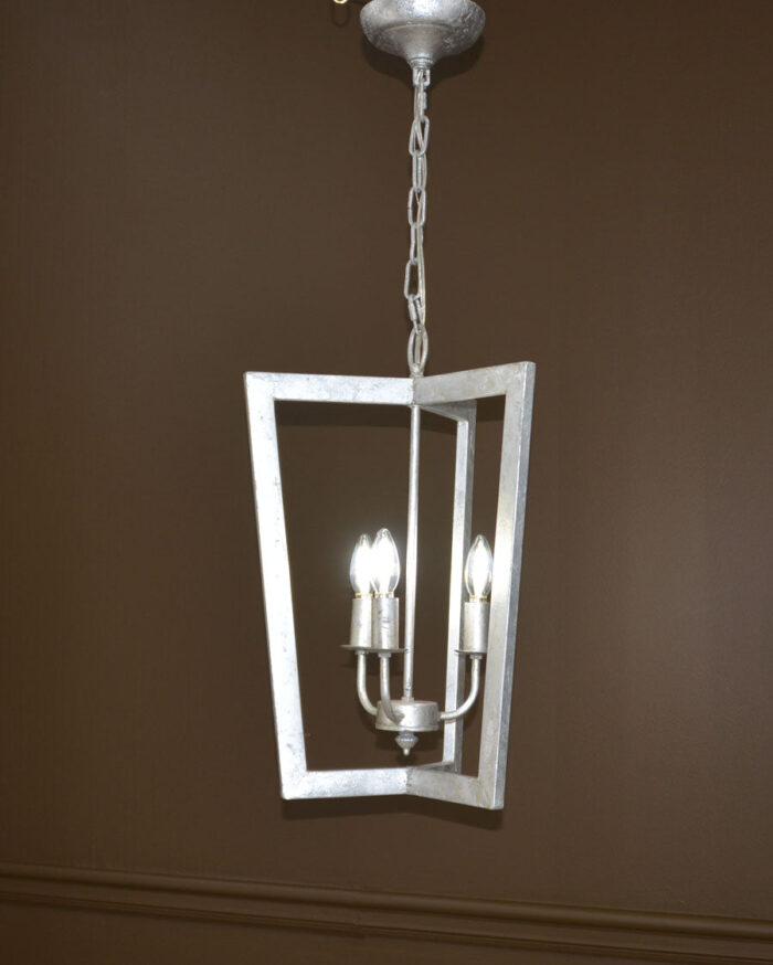 Nicole 3 Light Silver Lantern - Celline Home