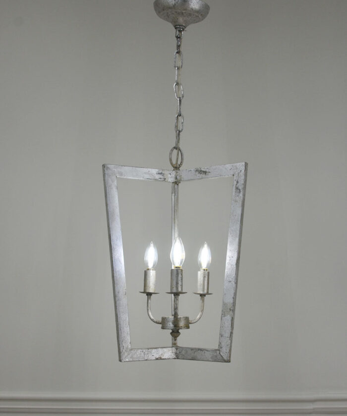 Nicole 3 Light Silver Lantern - Celline Home