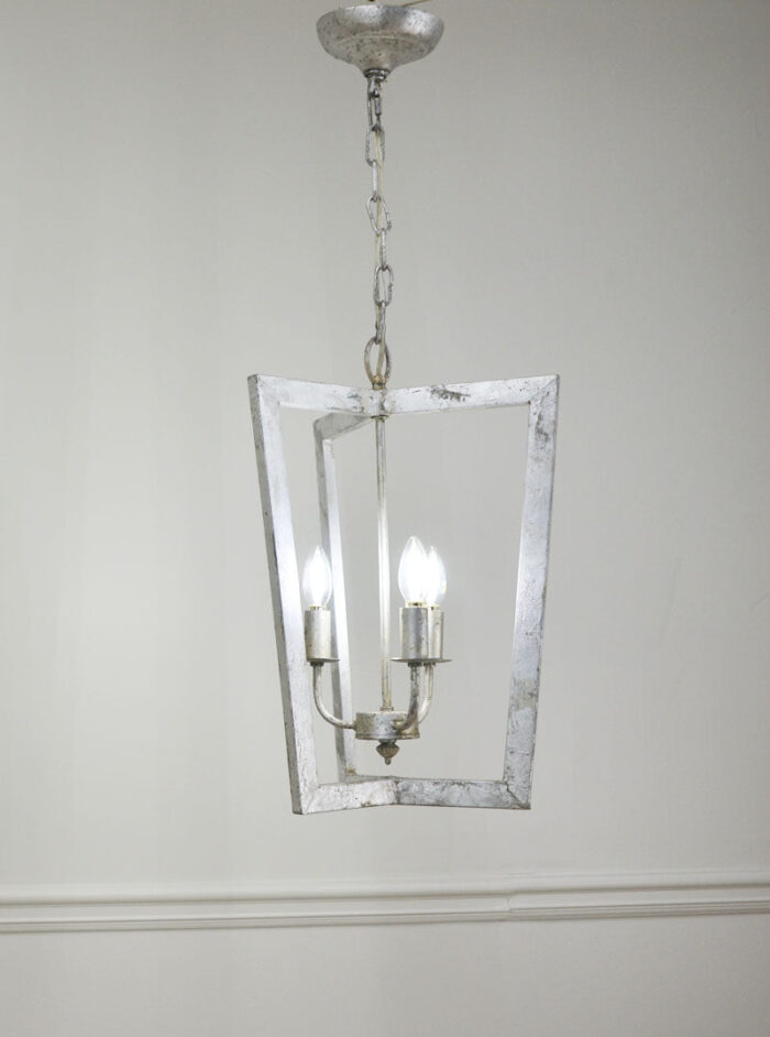 Nicole 3 Light Silver Lantern - Celline Home