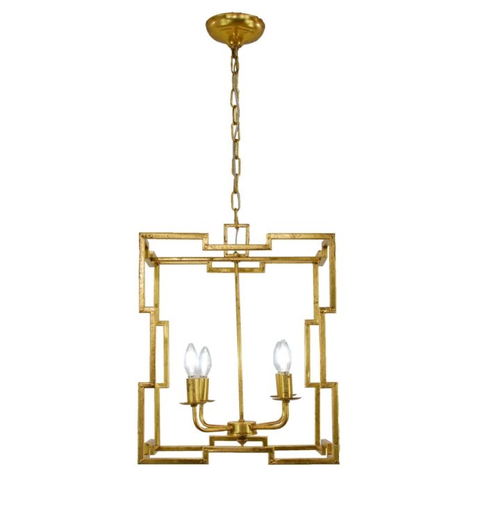 Aura 4 Light Gold Lantern - Celline Home