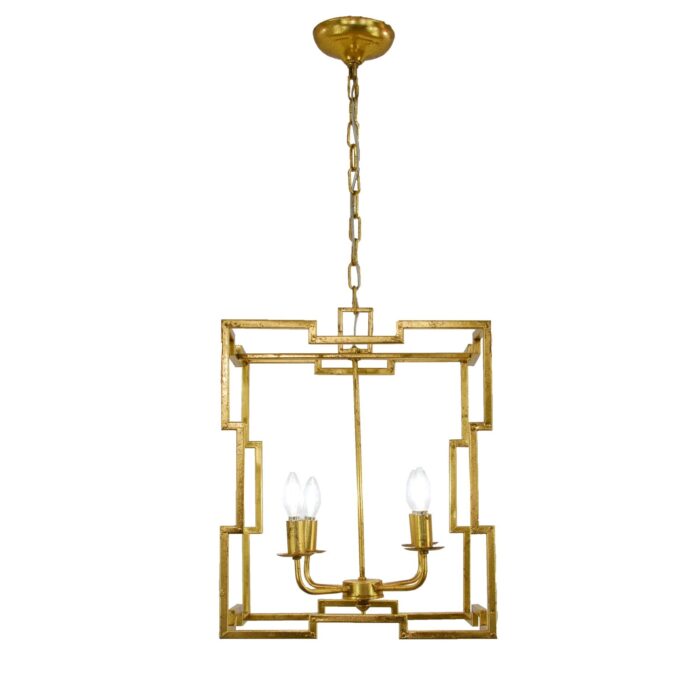 Aura 4 Light Gold Lantern - Celline Home