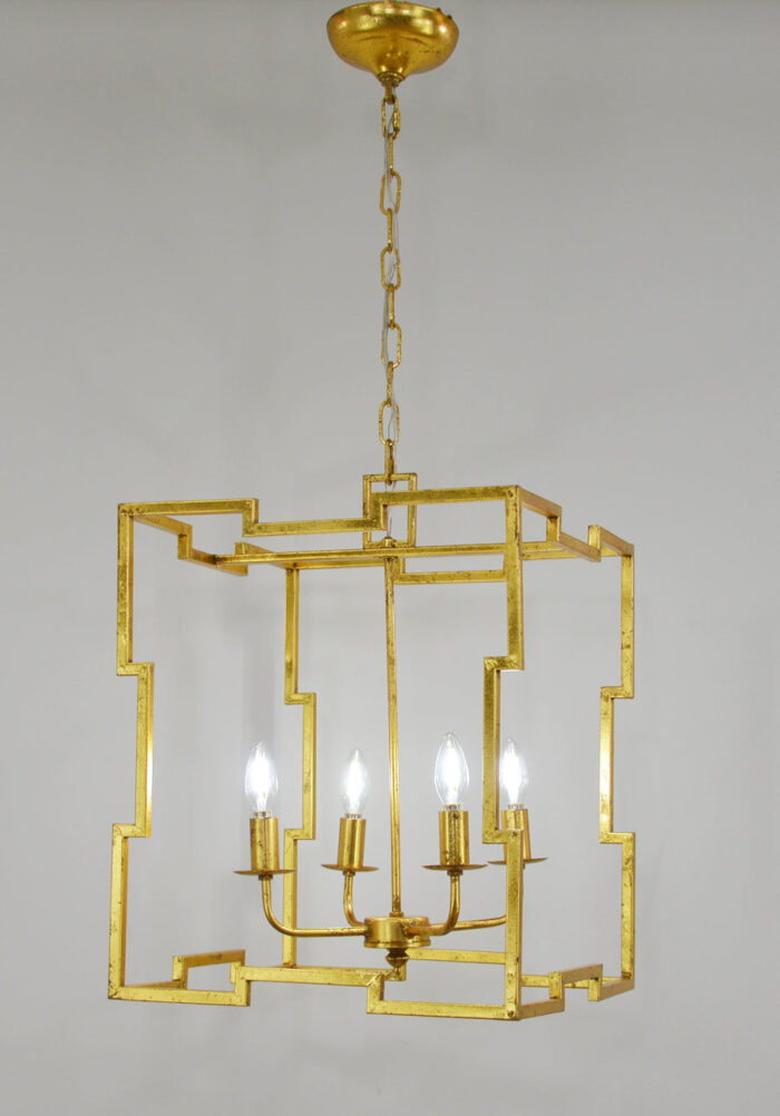 Aura 4 Light Gold Lantern - Celline Home