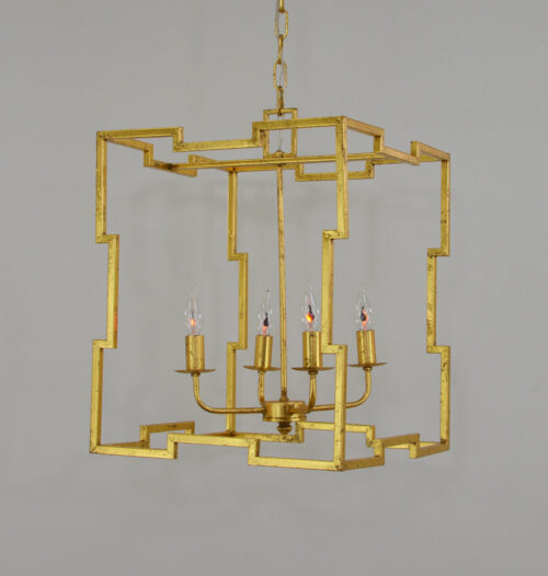 Aura 4 Light Gold Lantern - Celline Home