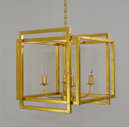 Soho 4 Light Gold Lantern - Celline Home