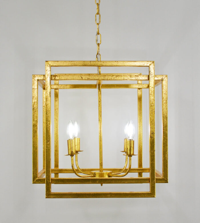 Soho 4 Light Gold Lantern - Celline Home