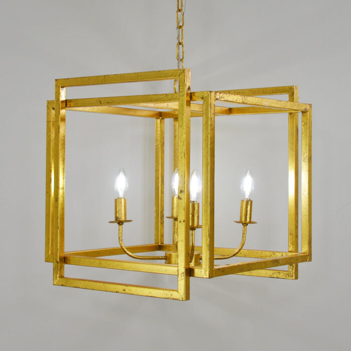 Soho 4 Light Gold Lantern - Celline Home