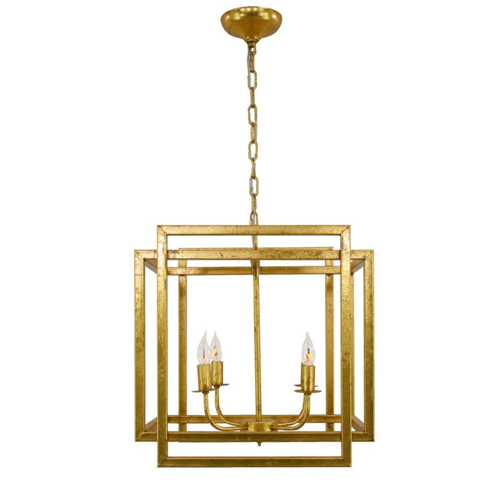 Soho 4 Light Gold Lantern - Celline Home