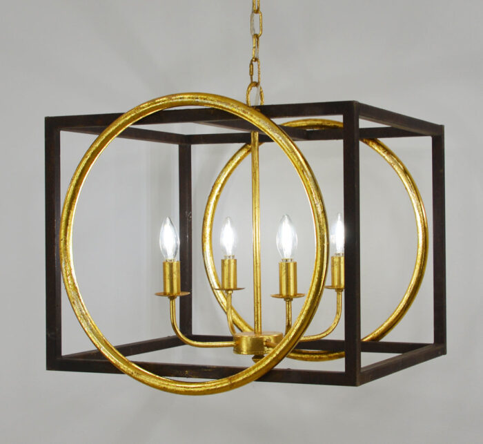 Francis 4 Light Brown and Gold Lighting - Celline Home