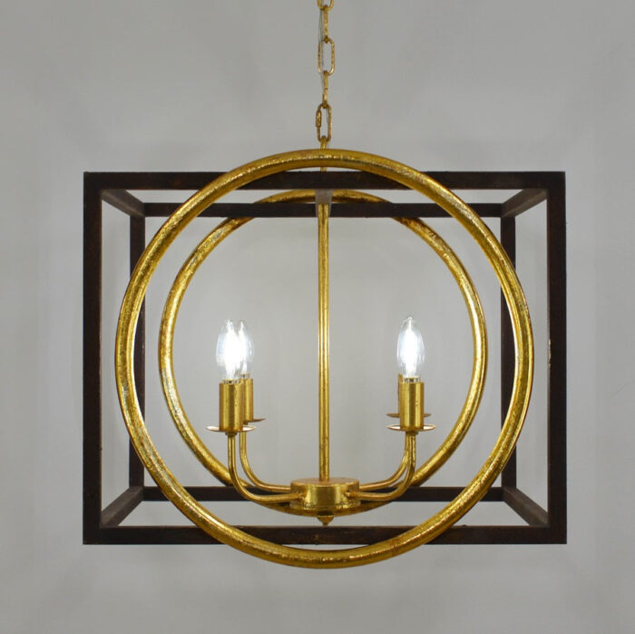 Francis 4 Light Brown and Gold Lighting - Celline Home