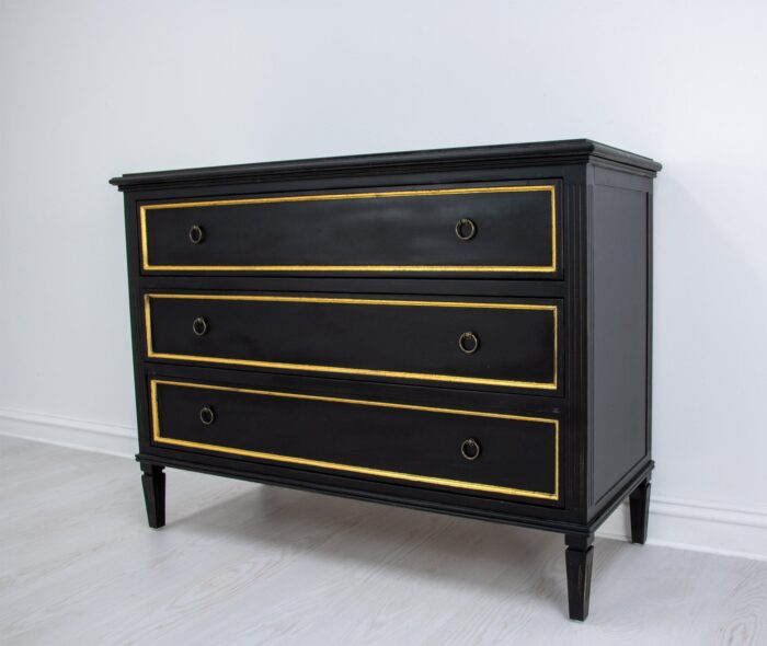 Lauren Black and Gold Chest