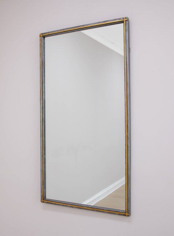 Lele Grey and Gold Mirror- Celline Home