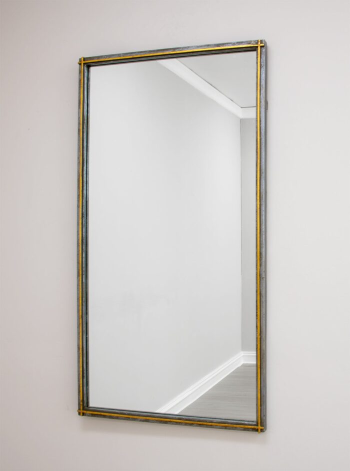 Lele Grey and Gold Mirror- Celline Home