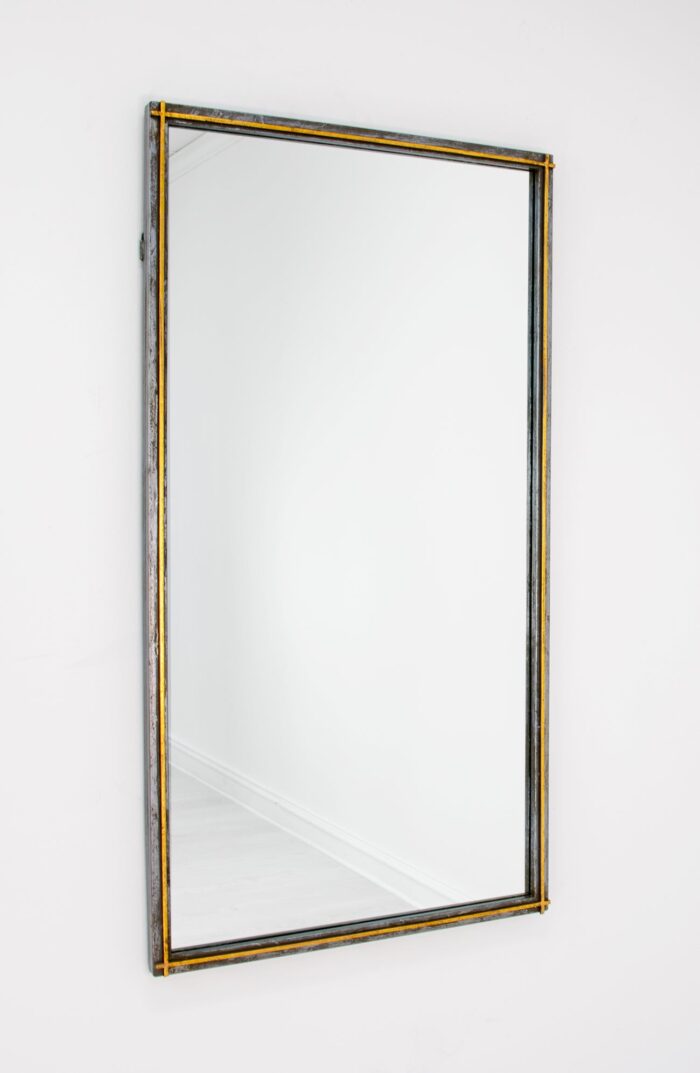 Lele Grey and Gold Mirror- Celline Home