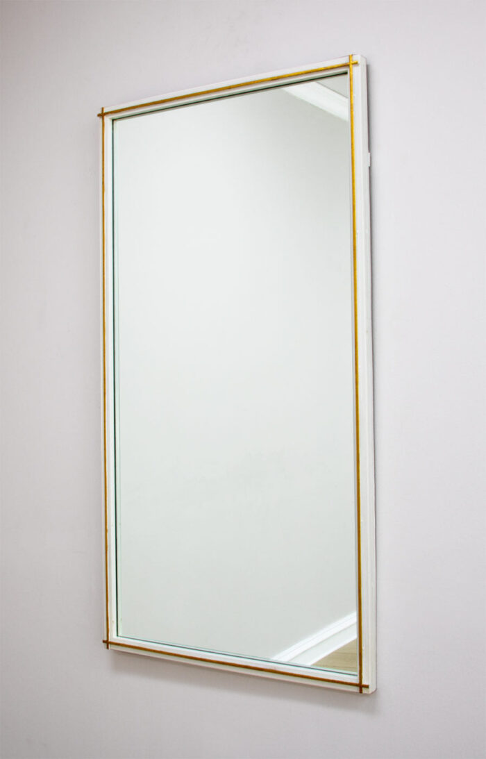 Lele White and Gold Mirror- Celline Home