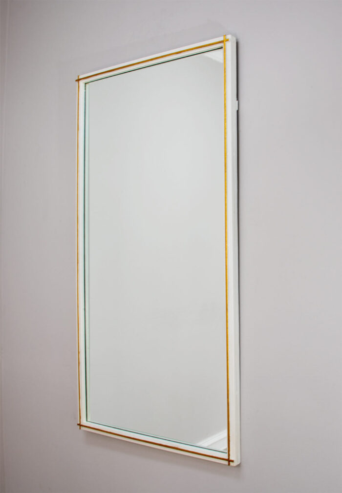 Lele White and Gold Mirror- Celline Home