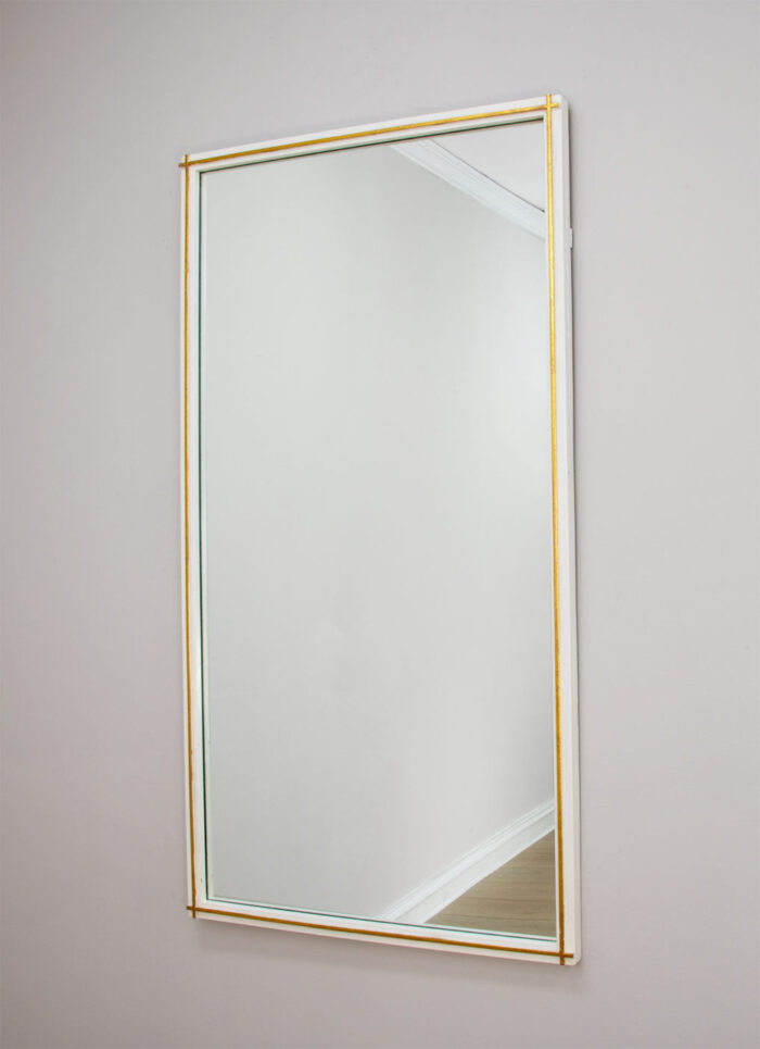 Lele White and Gold Mirror- Celline Home