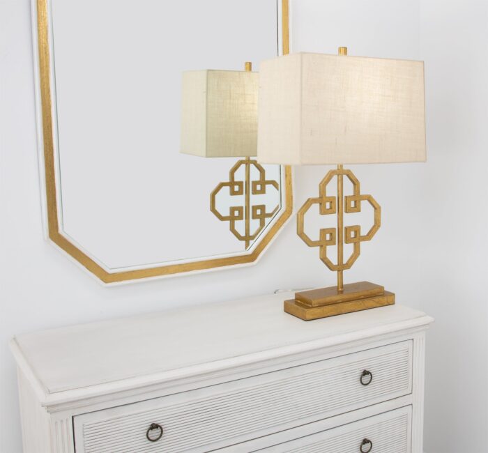 Lilu Gold Leaf Table Lamp- Celline Home